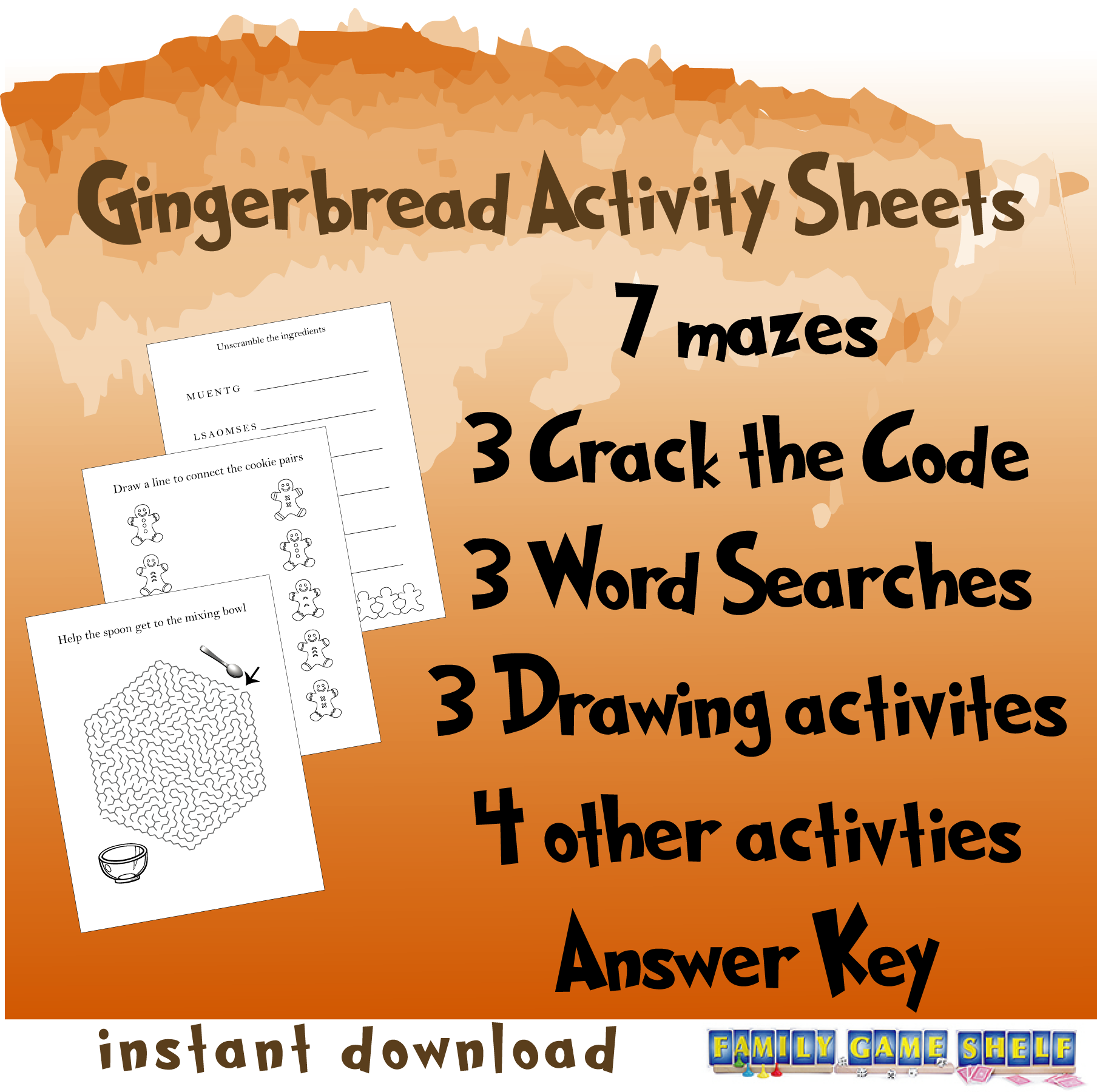 Gingerbread Activity Sheets - Image 2