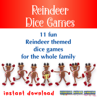 Reindeer Dice Games. 11 fun Reindeer themed dice games for the whole family. instant download