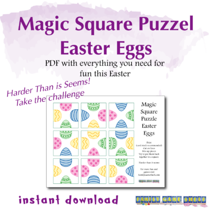 Magic Square Puzzle Easter Eggs