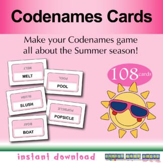 Codenames Summer cards