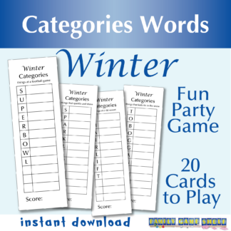 Winter Categories Words Game