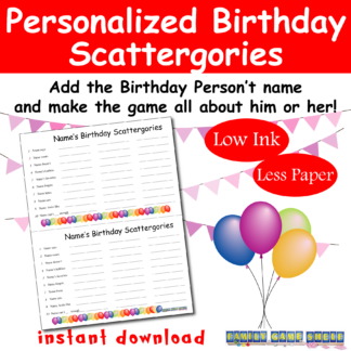 Personalized Birthday Scattergroies