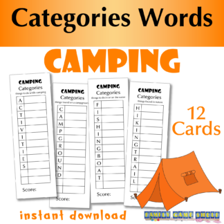 Camping Category Words Game