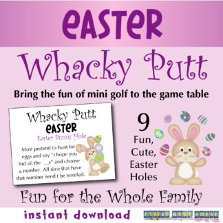 Easter Whacky Putt mini golf dice game