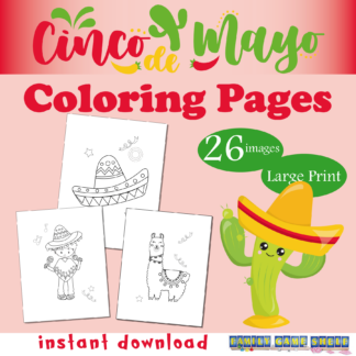 Cinco de Mayo colouring pages 26 large print images