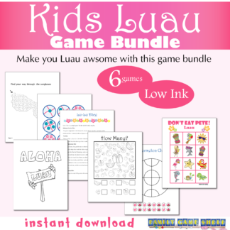 Kid's Luau game bundle 6 games