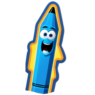 blue crayon