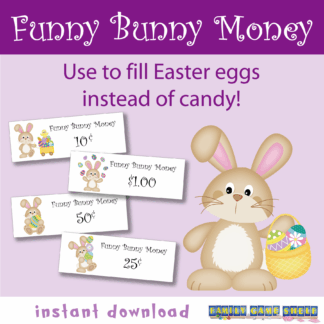 Easter Egg Filler Funny Bunny Money. Use to fill Easter eggs instead of candy! Instant download.