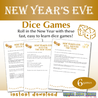 New Year’s Eve Dice Games Roll in the New Year with these fast, easy to learn dice games! 6 games instant download