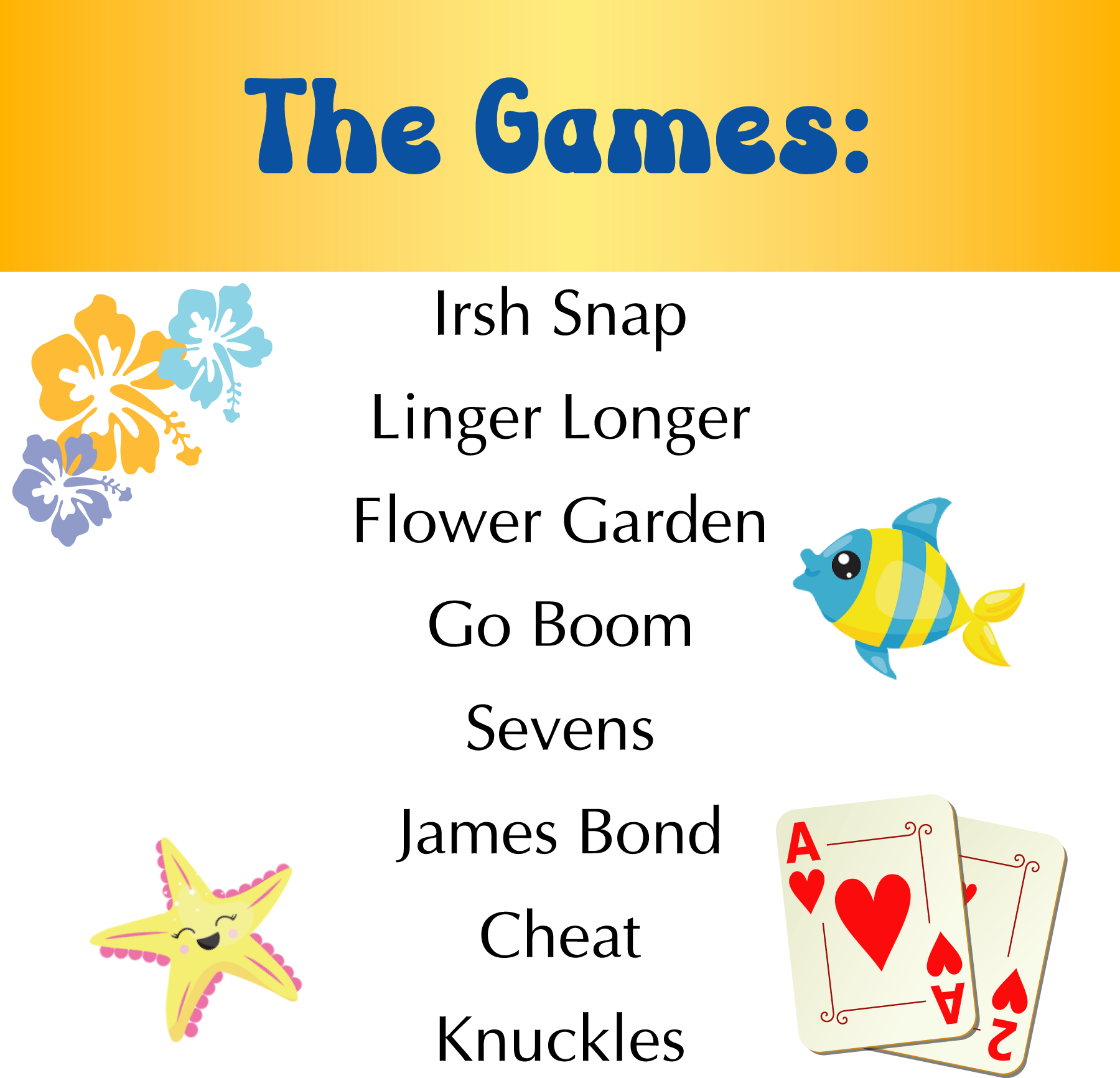 Summer Party Favors Card Games Printable gift for students, Pack 2 - Image 2