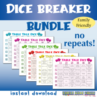 Dice breaker bundle no repeats! Family Friendly instant download