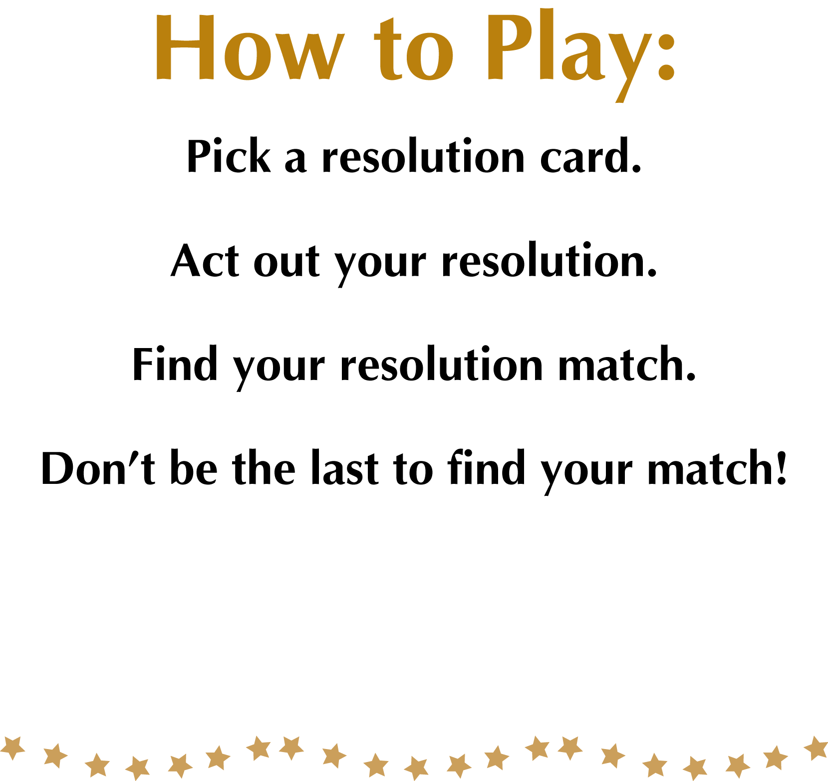 New Year's Eve Resolution Match Up - Image 2
