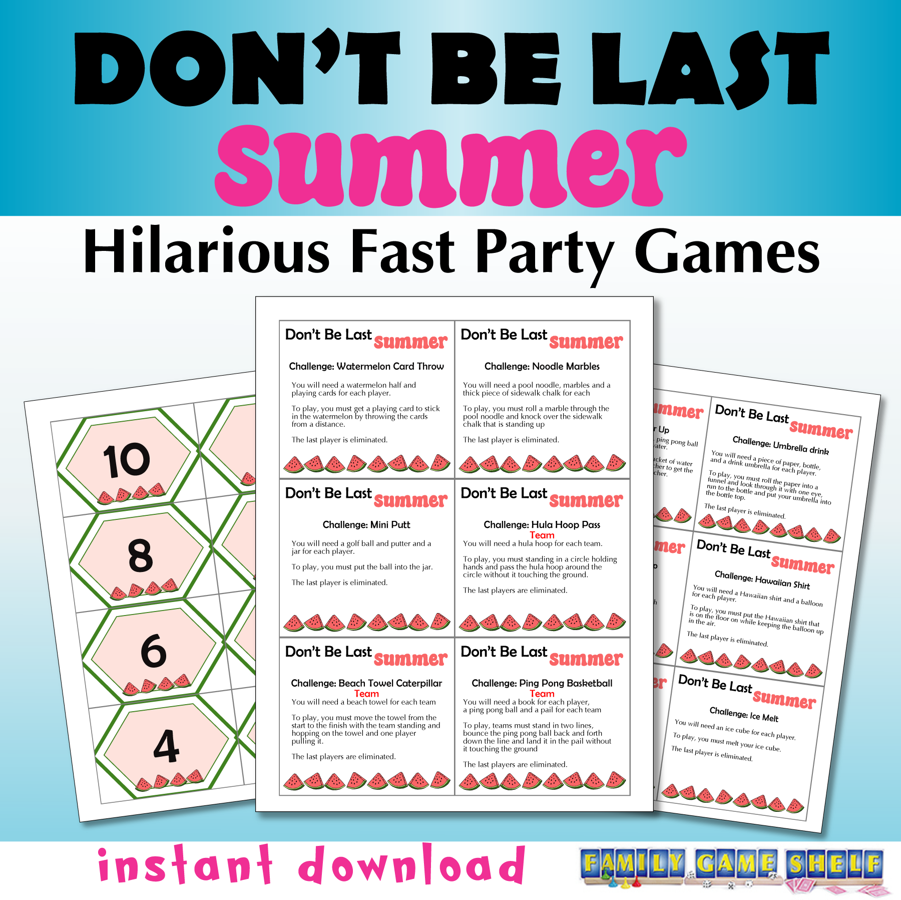 Don't Be Last Summer Party Games