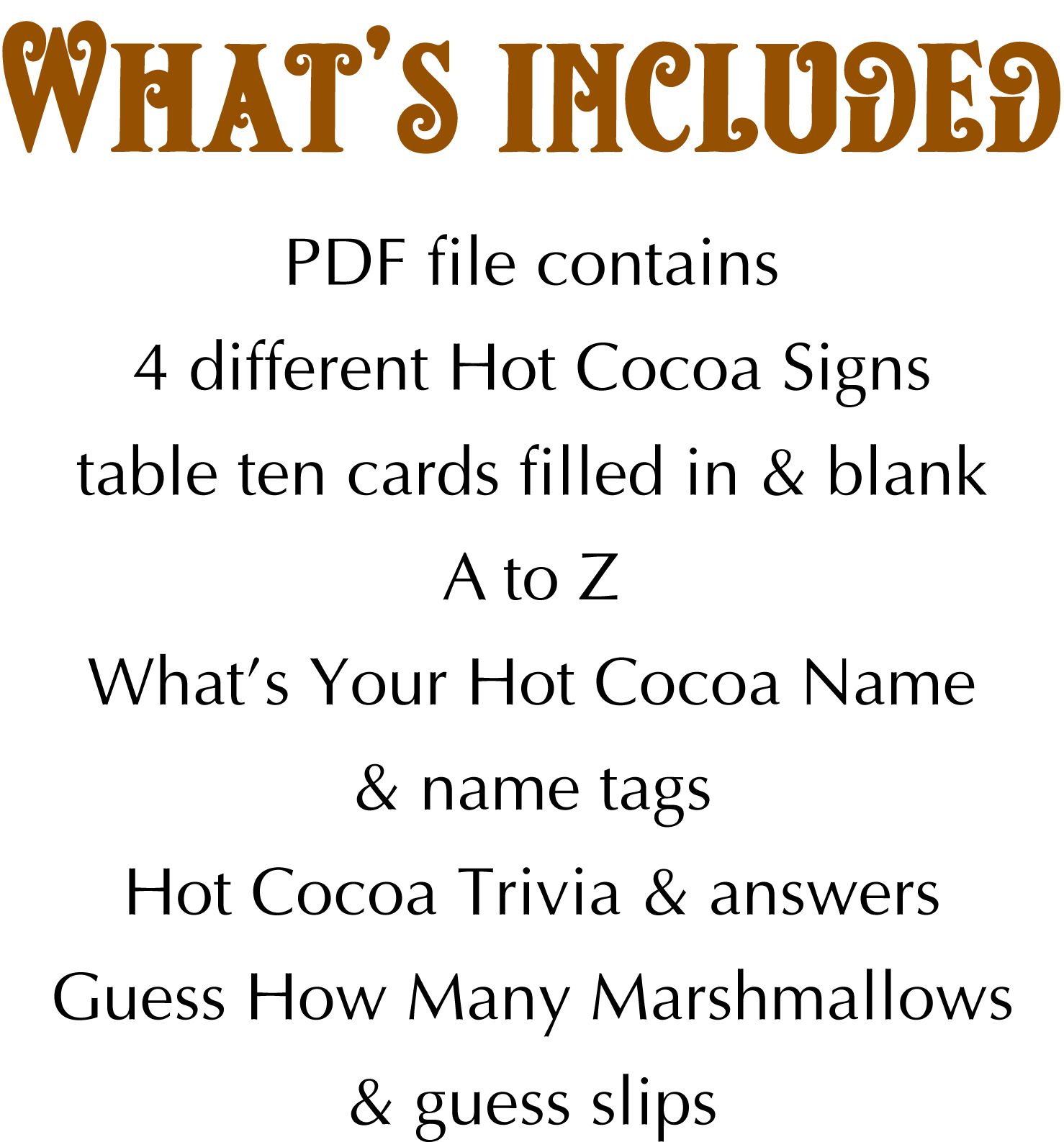 Hot Cocoa Bar Signs and Games - Image 6