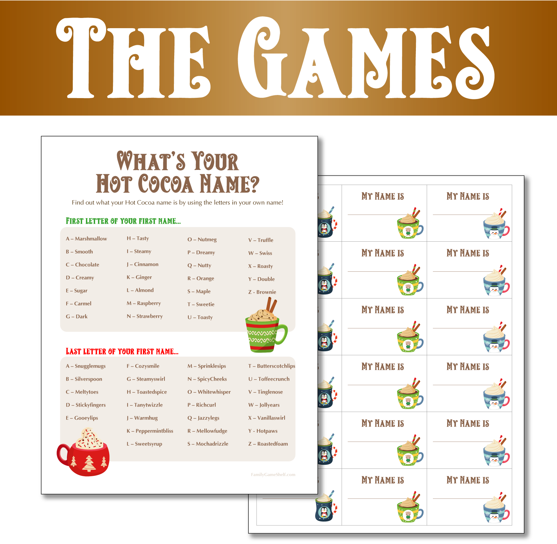 Hot Cocoa Bar Signs and Games - Image 5