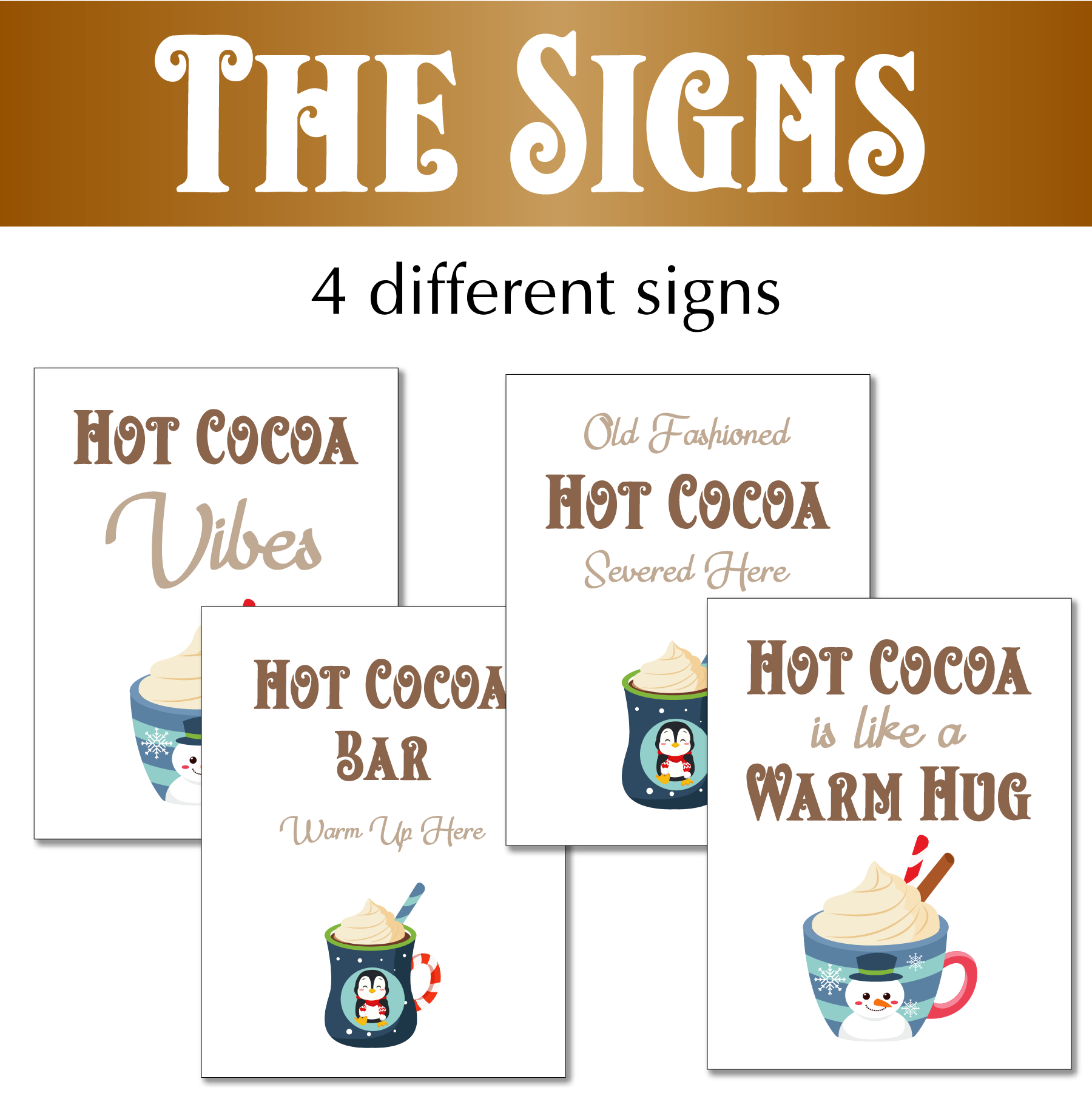 Hot Cocoa Bar Signs and Games - Image 2